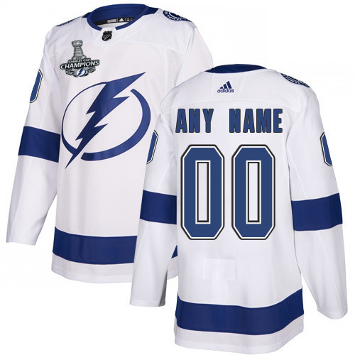 Men's Tampa Bay Lightning Active Player Custom 2021 White Stanley Cup Champions Stitched NHL Jersey - Click Image to Close